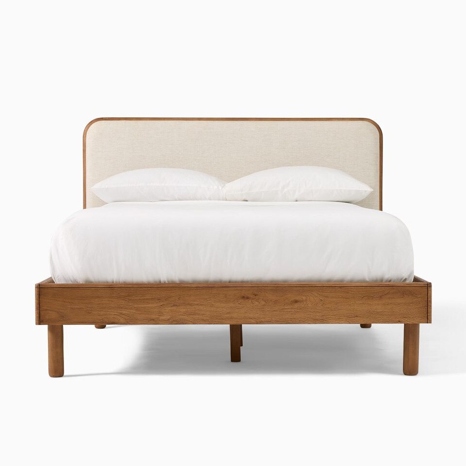 Miles Wood & Upholstered Bed