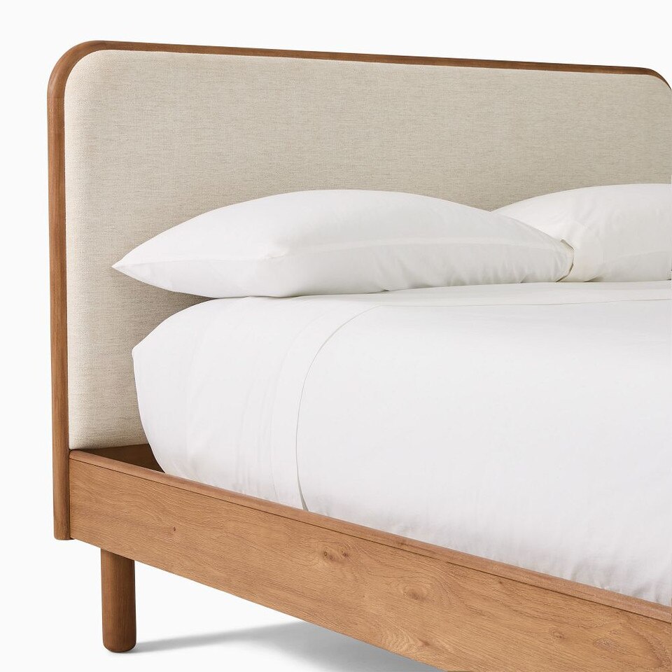 Miles Wood & Upholstered Bed