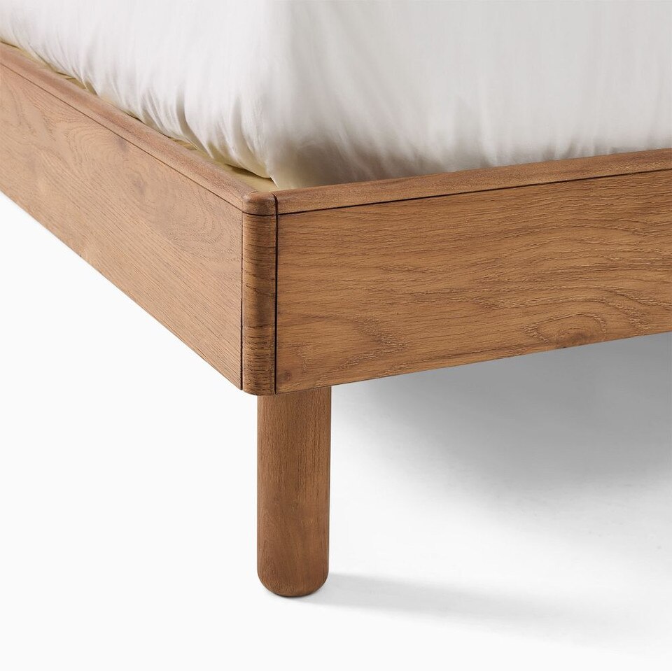 Miles Wood & Upholstered Bed