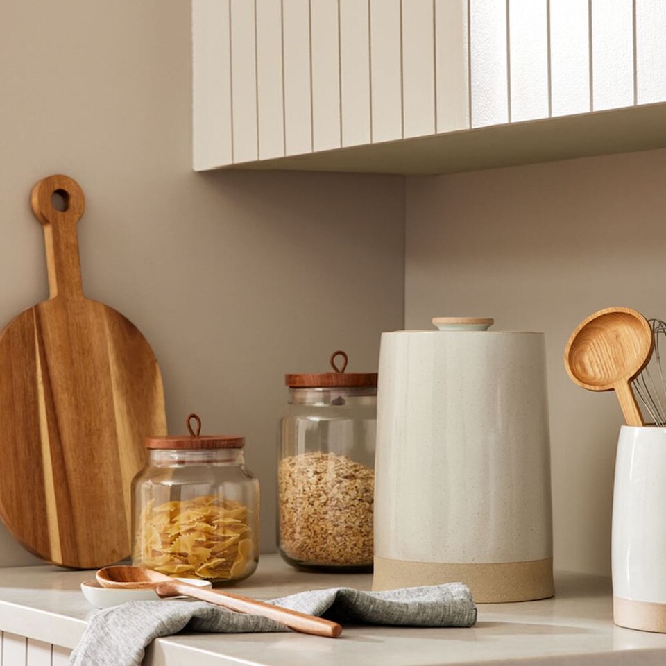 Mill Stoneware Kitchen Canisters