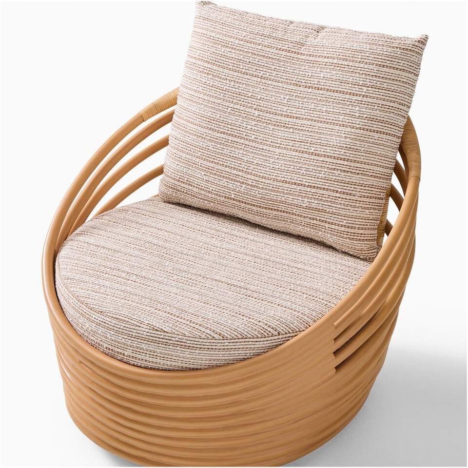 Minetta Rattan Swivel Chair
