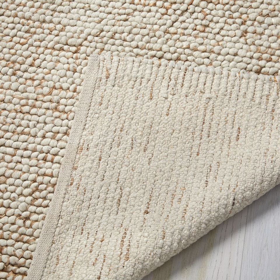 Mini Pebble Wool Jute Rug