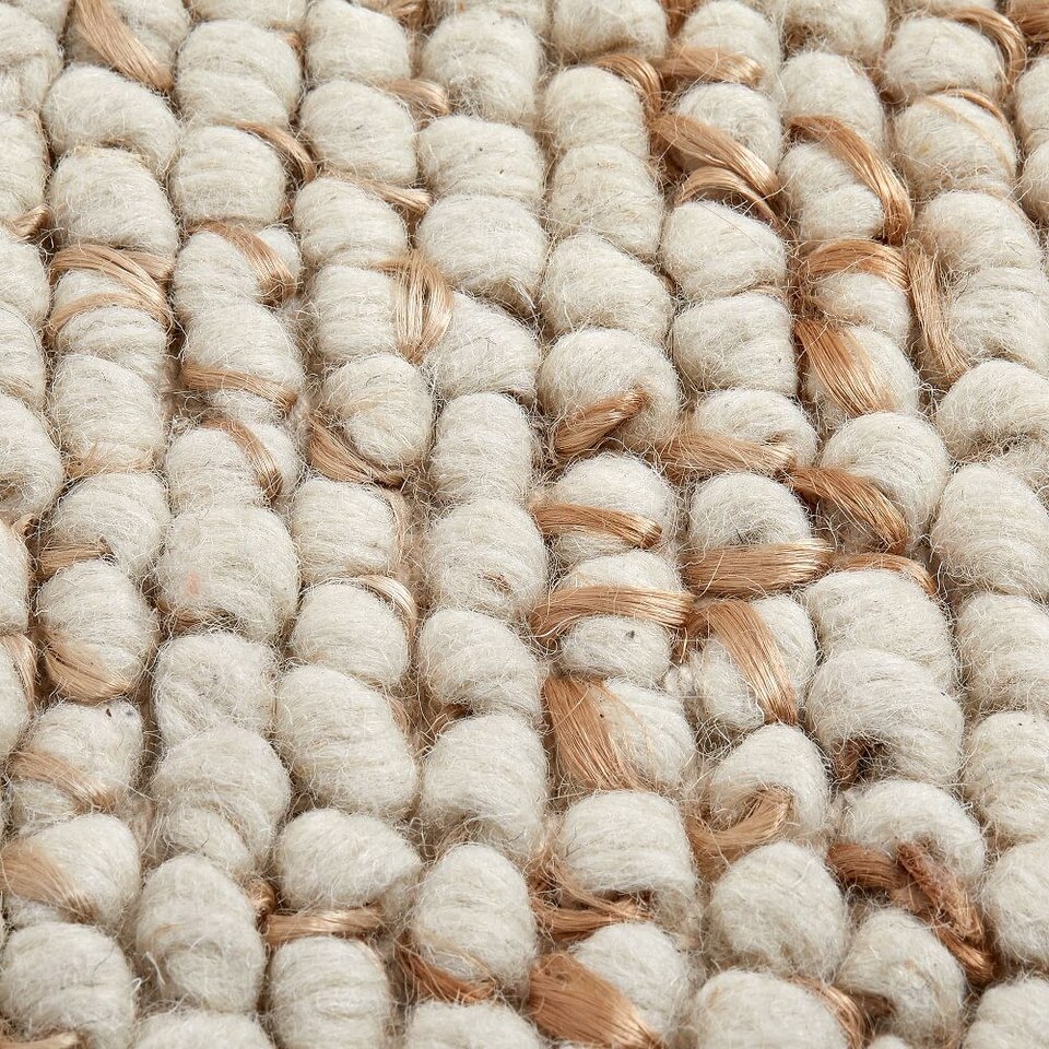 Mini Pebble Wool Jute Rug