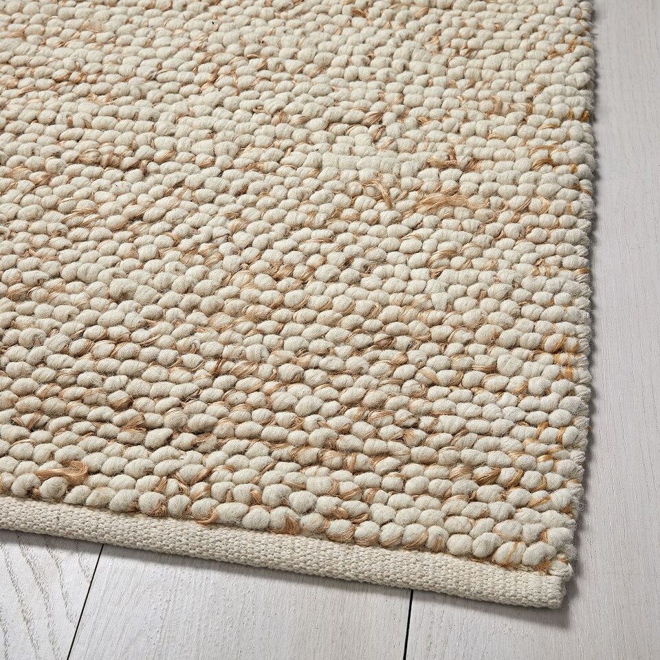 Mini Pebble Wool Jute Rug