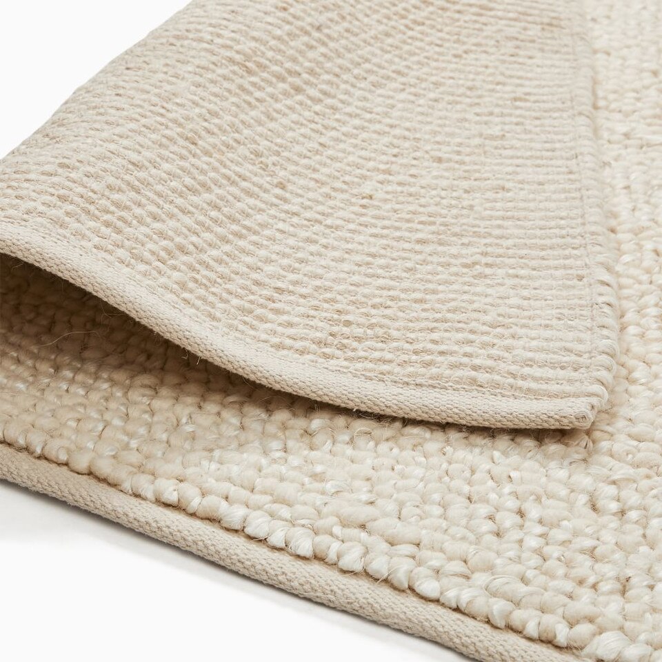 Mini Pebble Wool Jute Rug