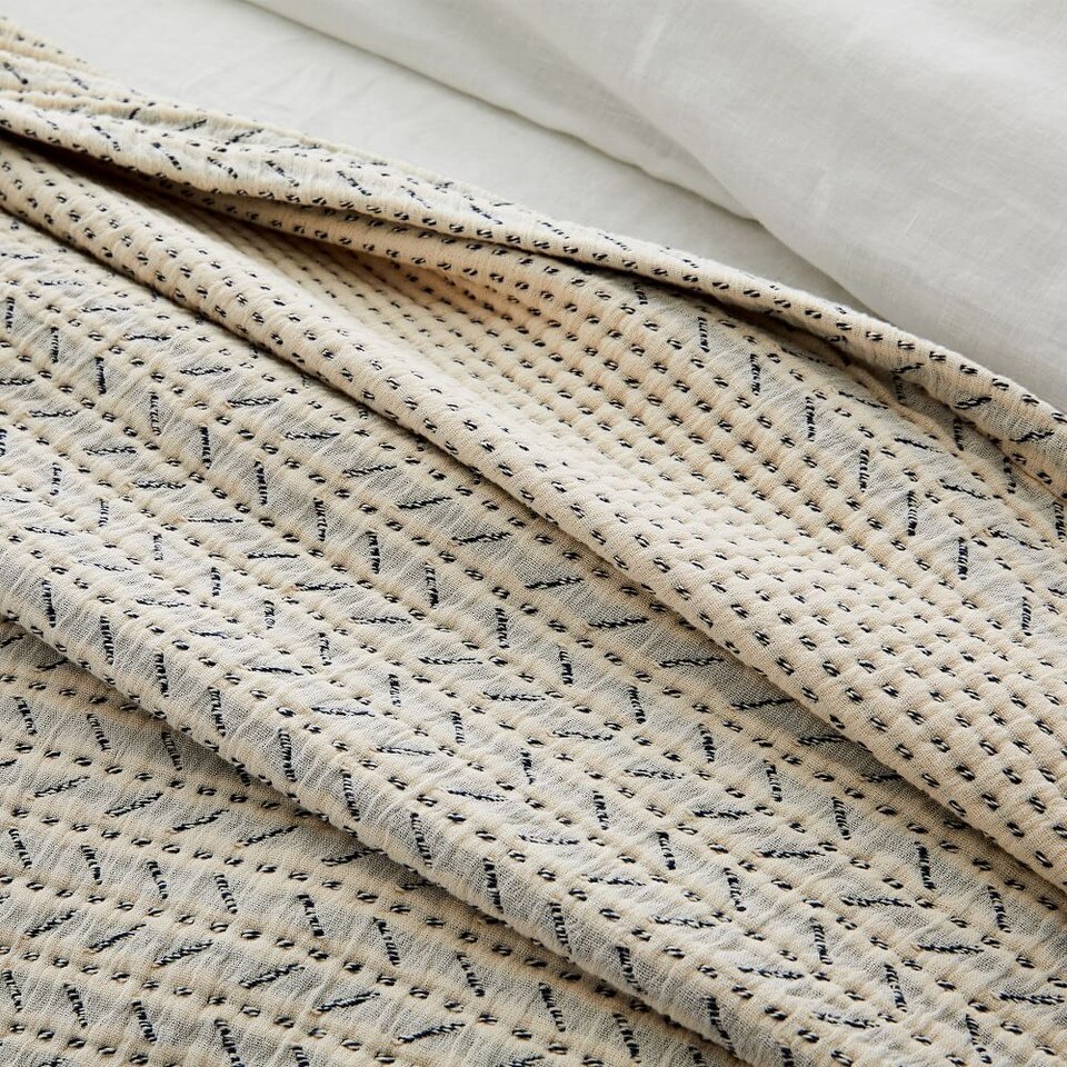 Mixed Herringbone Blanket west elm Australia