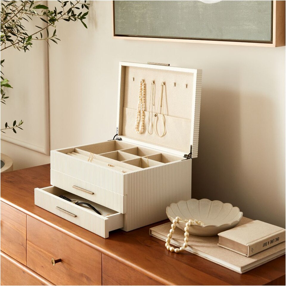 Modern Fluted Jewellery Boxes