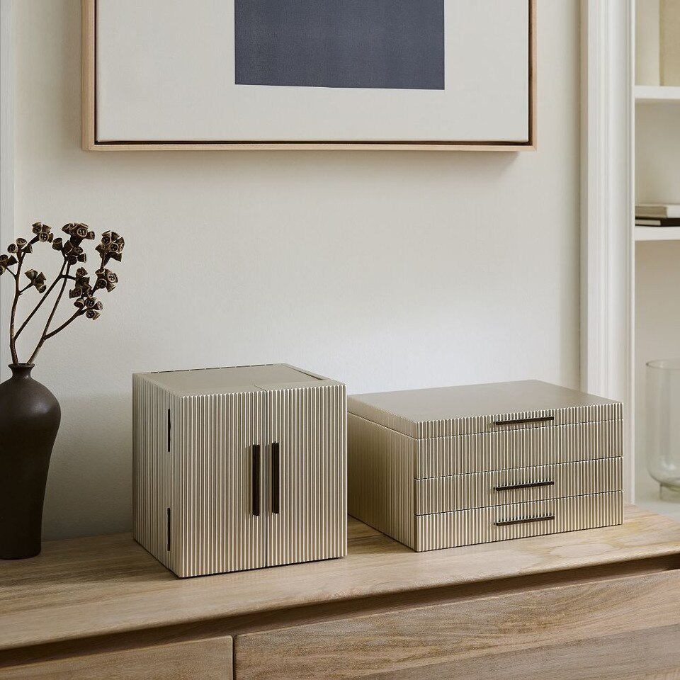 Modern Fluted Jewellery Boxes