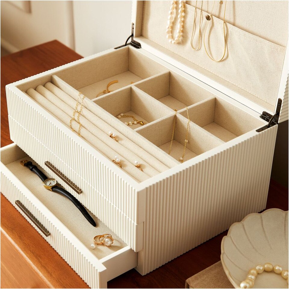 Modern Fluted Jewellery Boxes