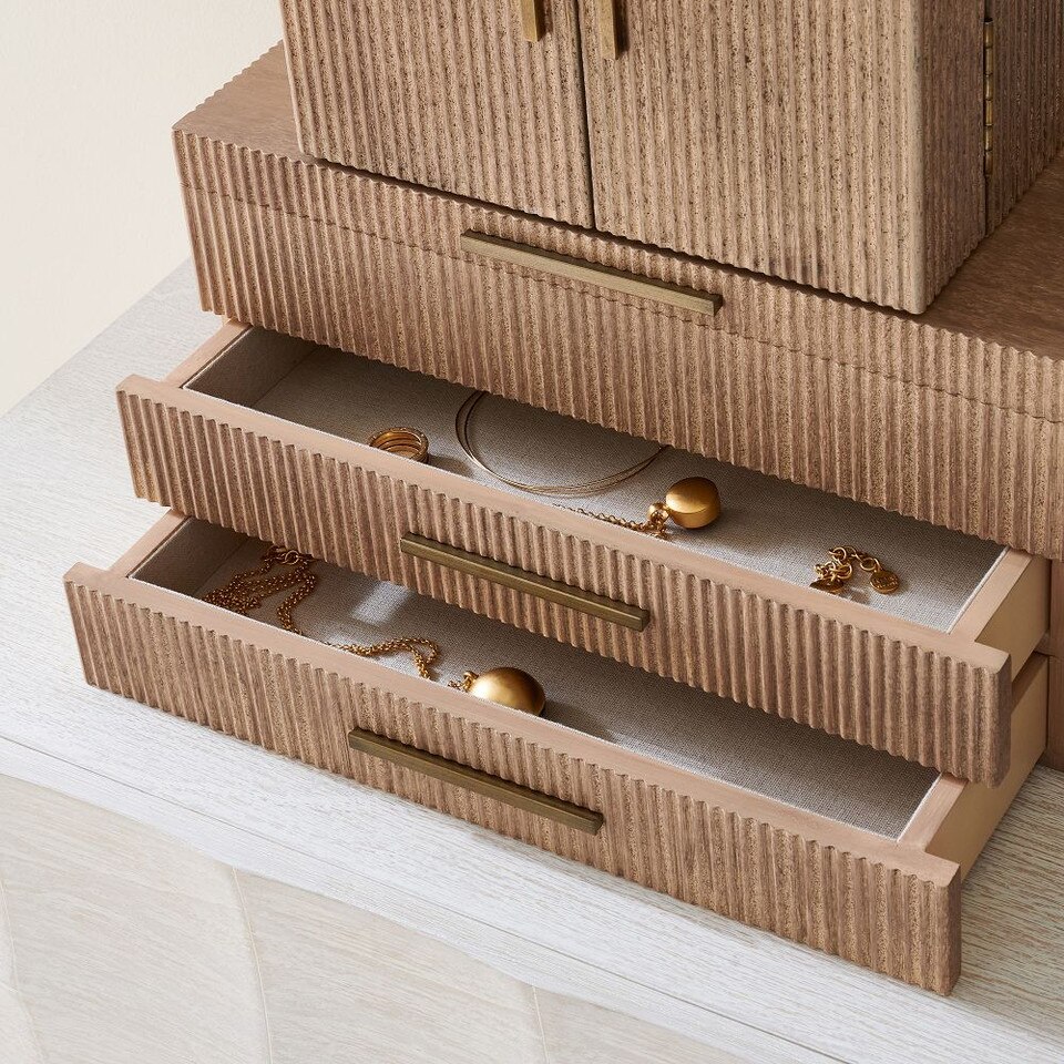 Modern Fluted Jewellery Boxes