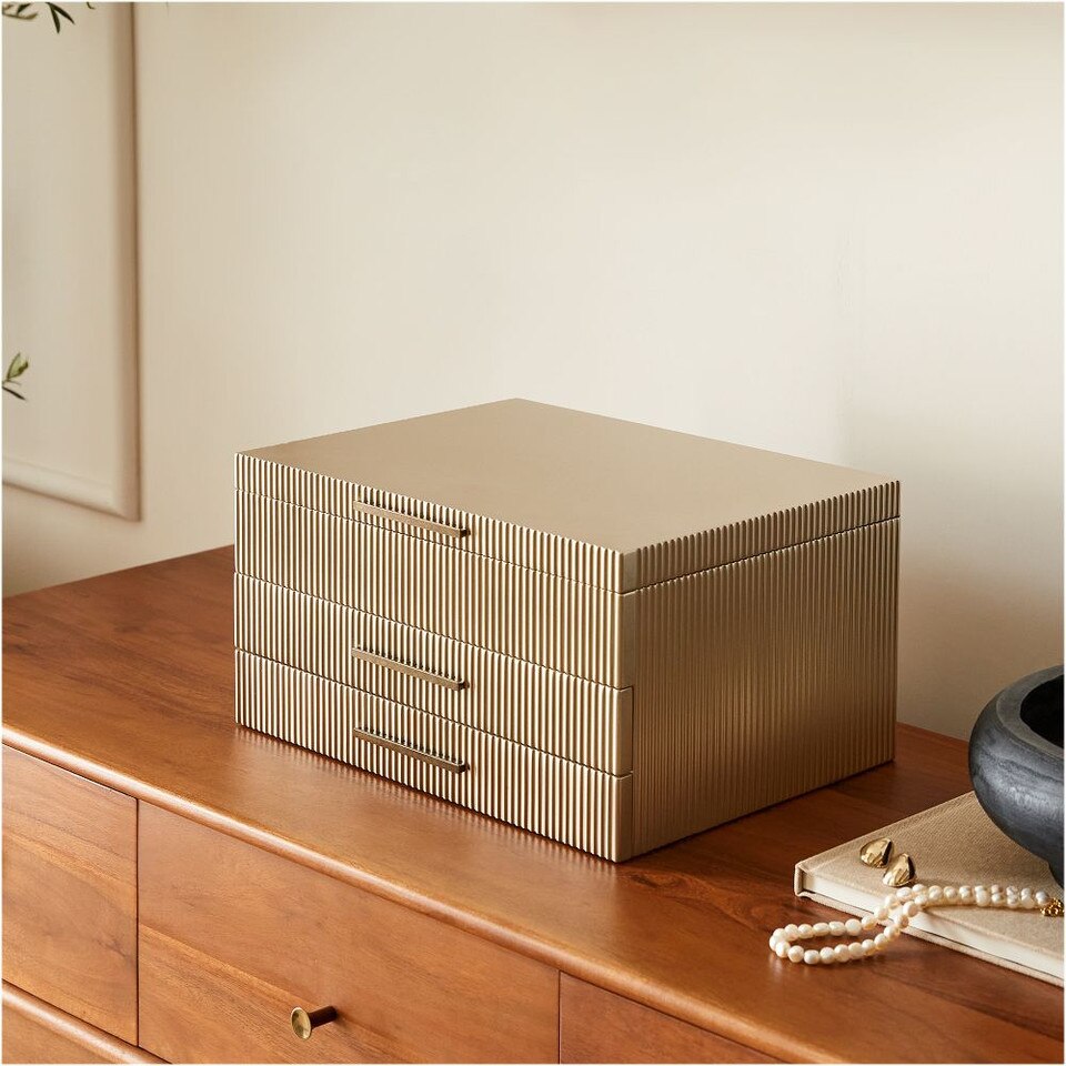 Modern Fluted Jewellery Boxes