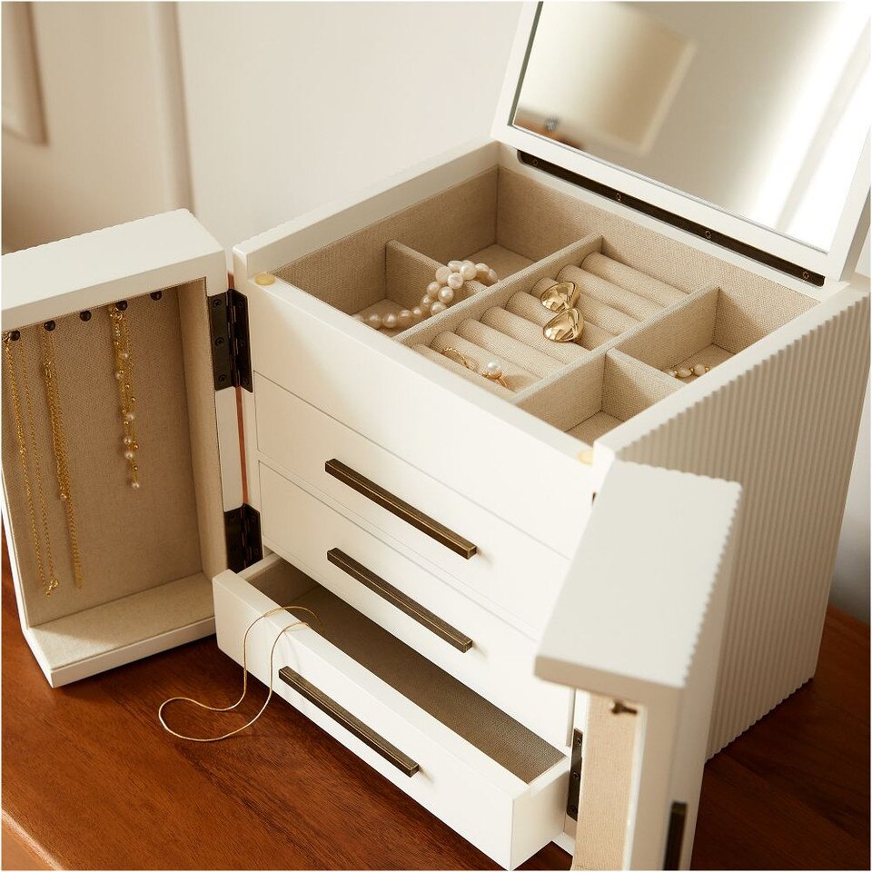 Modern Fluted Jewellery Boxes