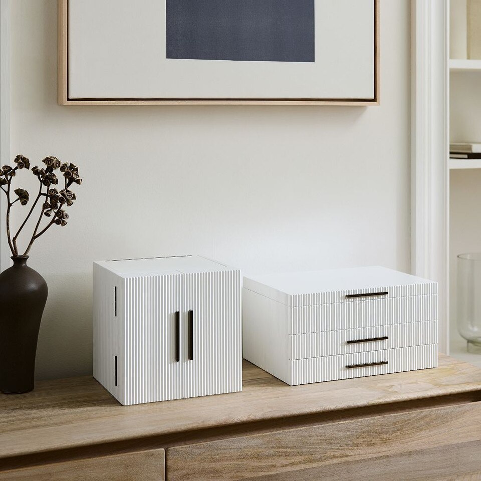 Modern Fluted Jewellery Boxes