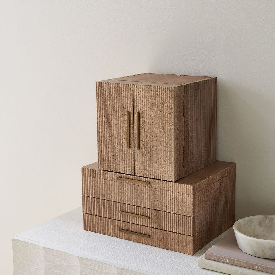 Modern Fluted Jewellery Boxes
