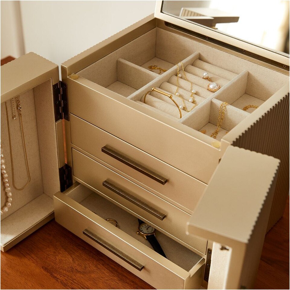 Modern Fluted Jewellery Boxes