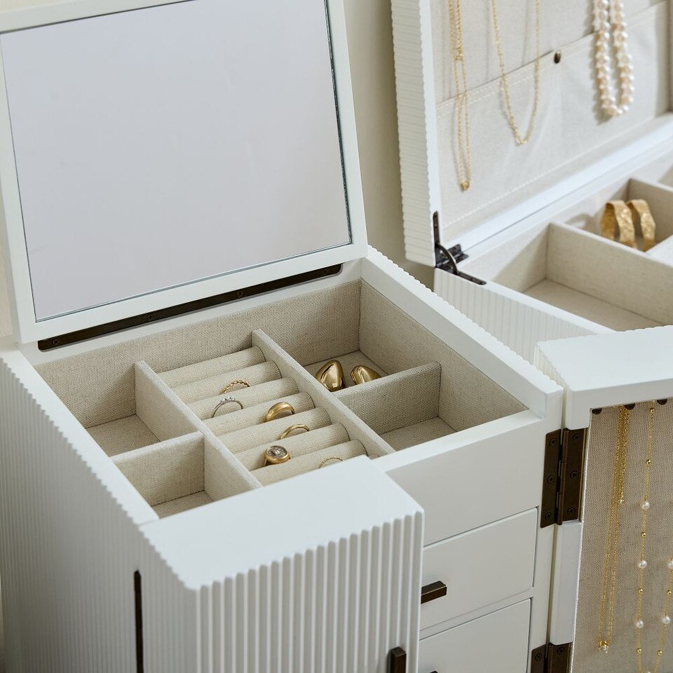 Modern Fluted Jewellery Boxes
