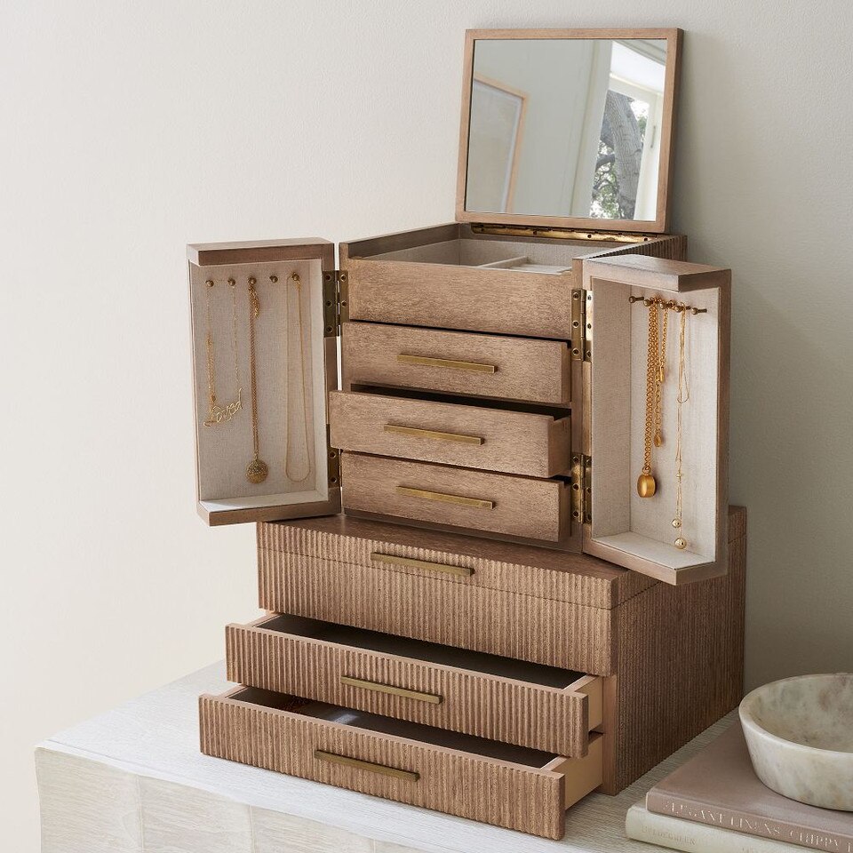 Modern Fluted Jewellery Boxes