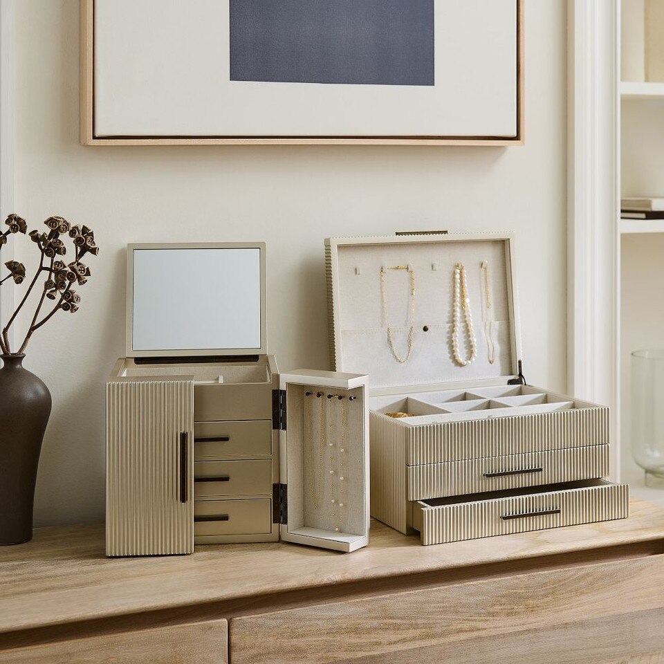 Modern Fluted Jewellery Boxes