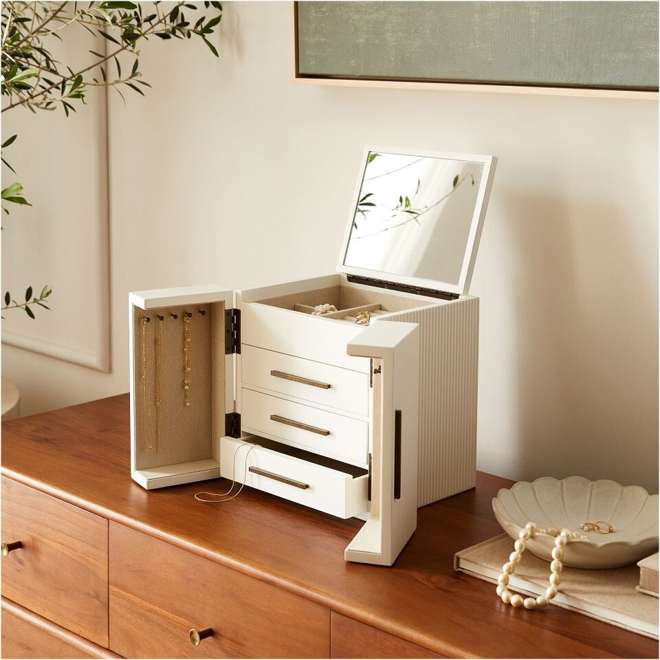 Modern Fluted Jewellery Boxes