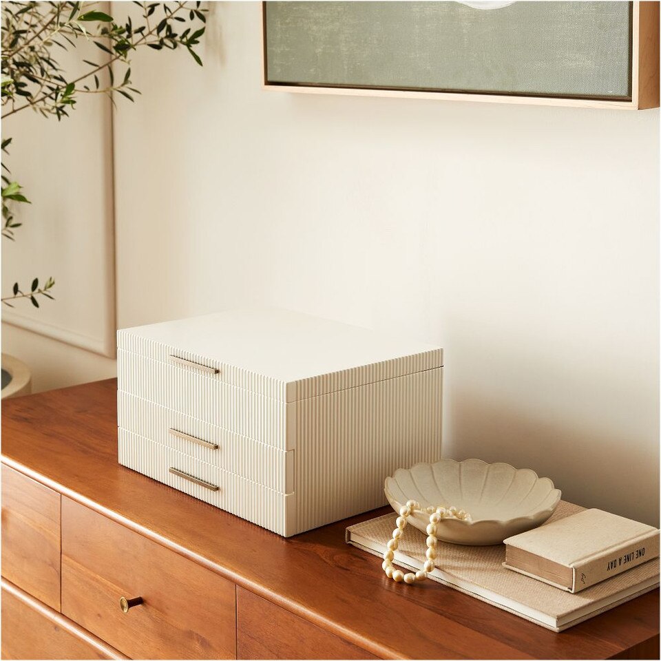 Modern Fluted Jewellery Boxes