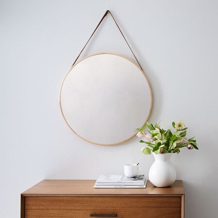 Modern Hanging Mirror West Elm Australia - Round Mirror With Leather Strap Australia Modern Hanging Mirror West Elm Australia - Round Mirror With Leather Strap Australia