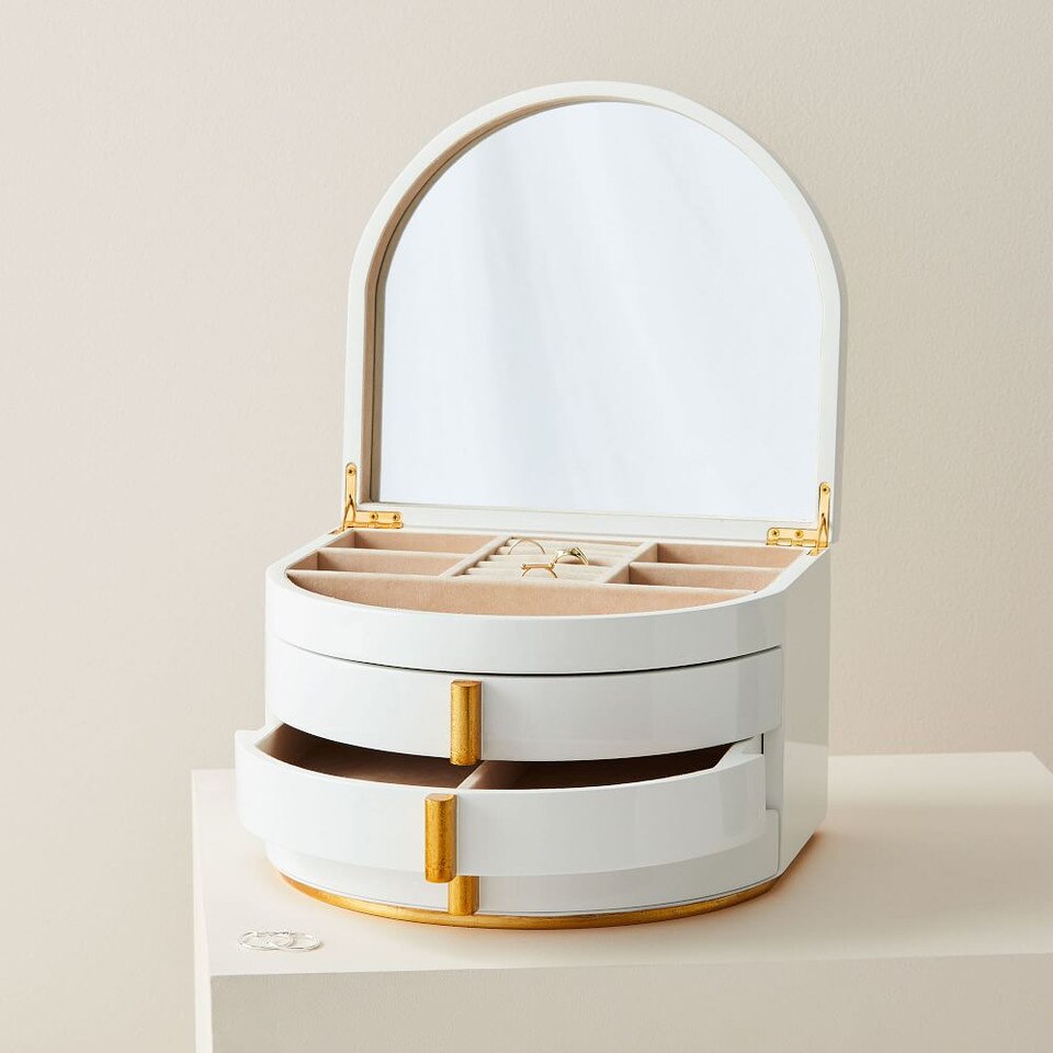 Modern Lacquer Jewellery Box Soft Geo (Grand)