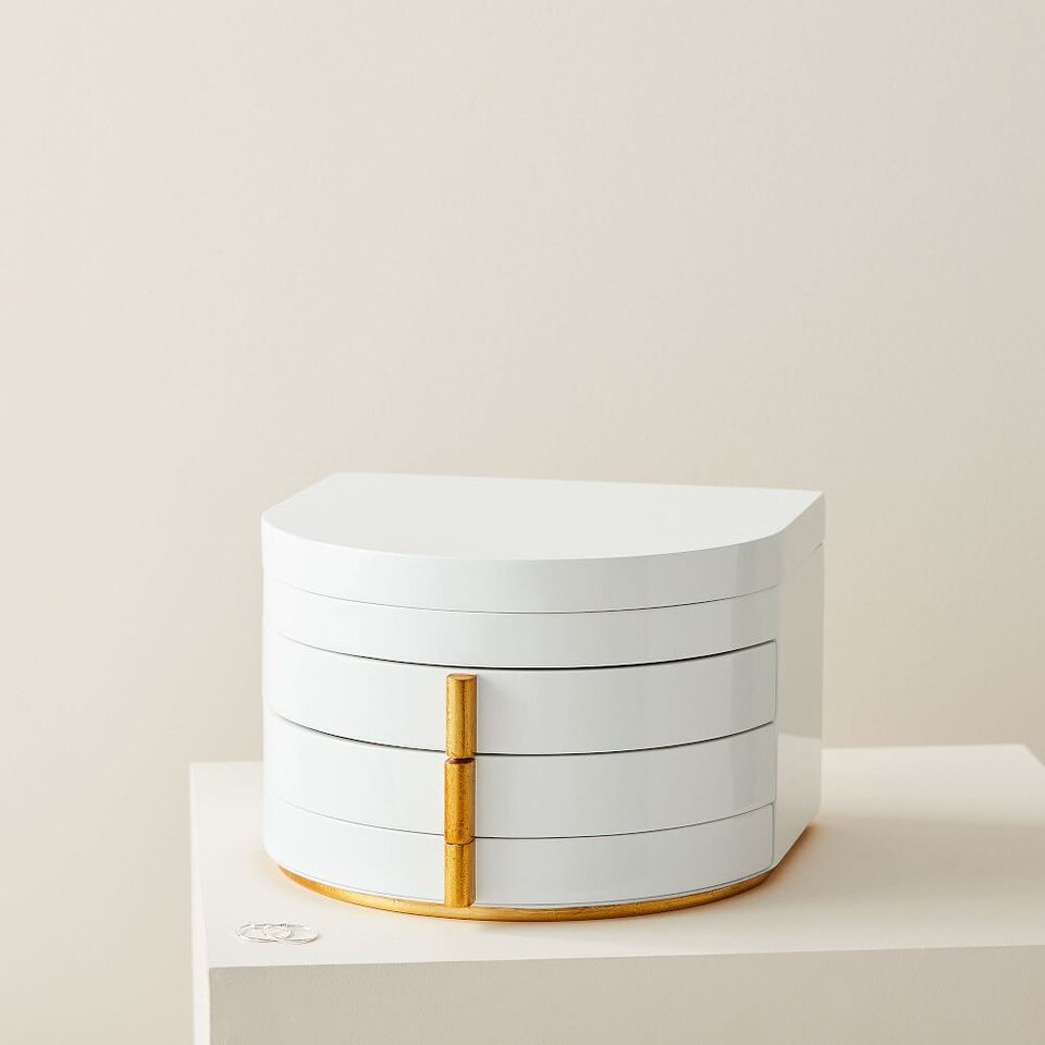 Modern Lacquer Jewellery Box Soft Geo (Grand)