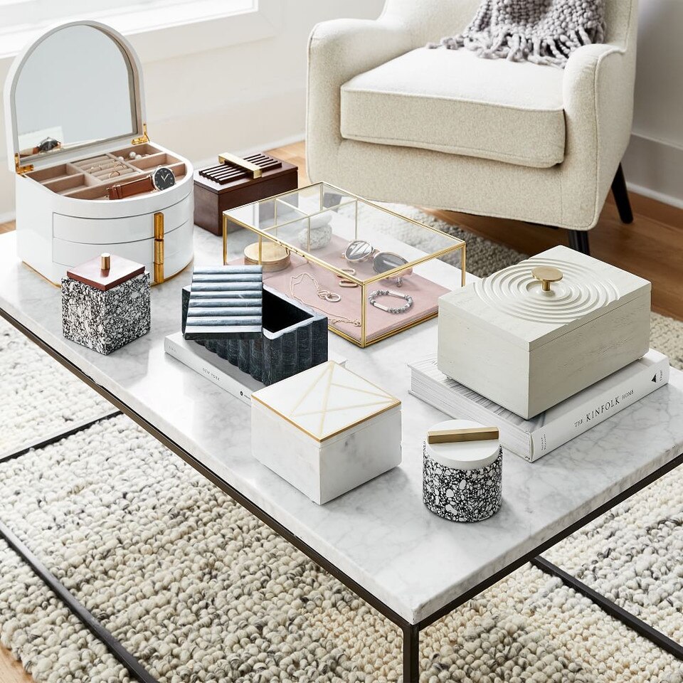 Modern Lacquer Jewellery Box Soft Geo (Grand)