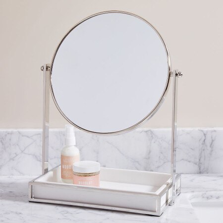 Modern Resin Stone Vanity Mirror Nickel West Elm Australia