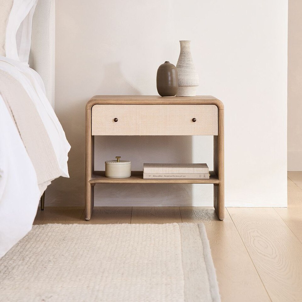 Modern Waterfall Bedside Table (66 cm)