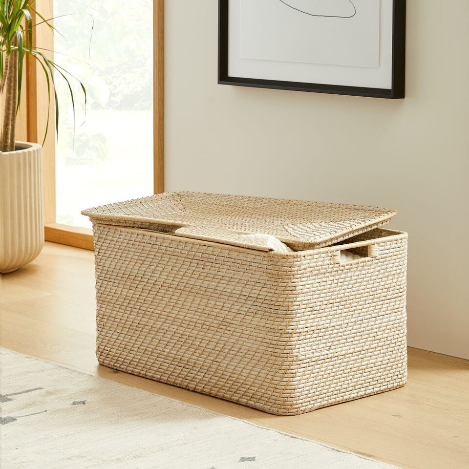 Modern Weave Lidded Storage Baskets | west Elm Australia