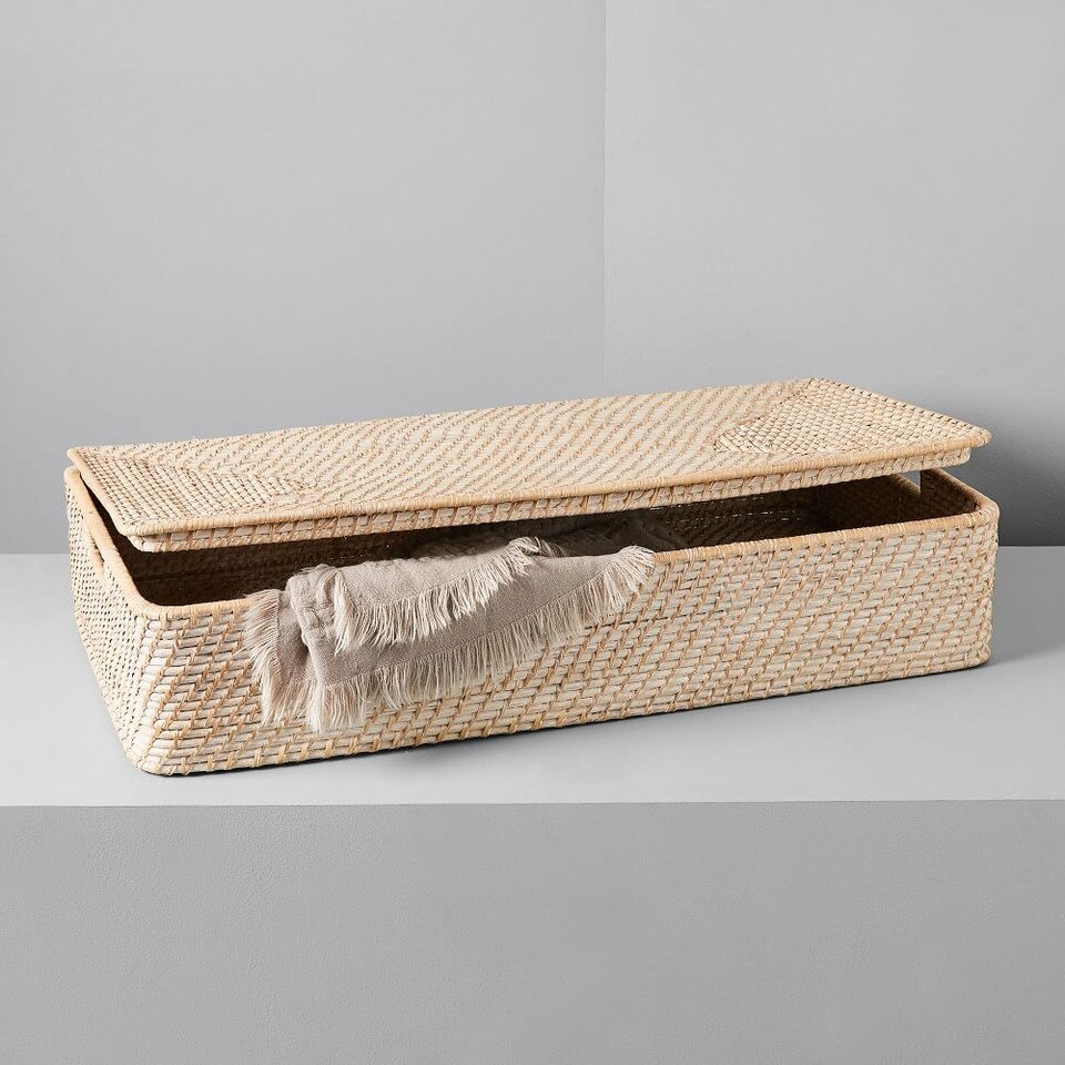 Modern Weave Rattan Underbed Baskets