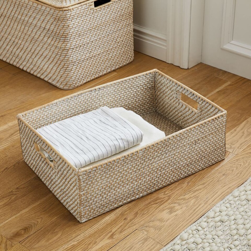 Modern Weave Rattan Underbed Baskets