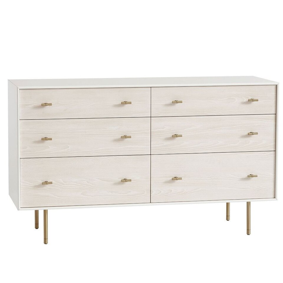 Modernist Kids 6-Drawer Dresser (142 cm) - White