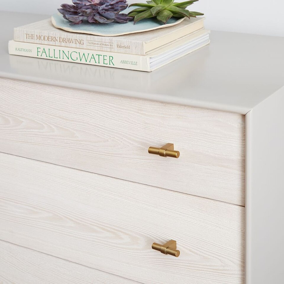 Modernist Wood & Lacquer 6-Drawer Dresser (147 cm) - Winter Wood