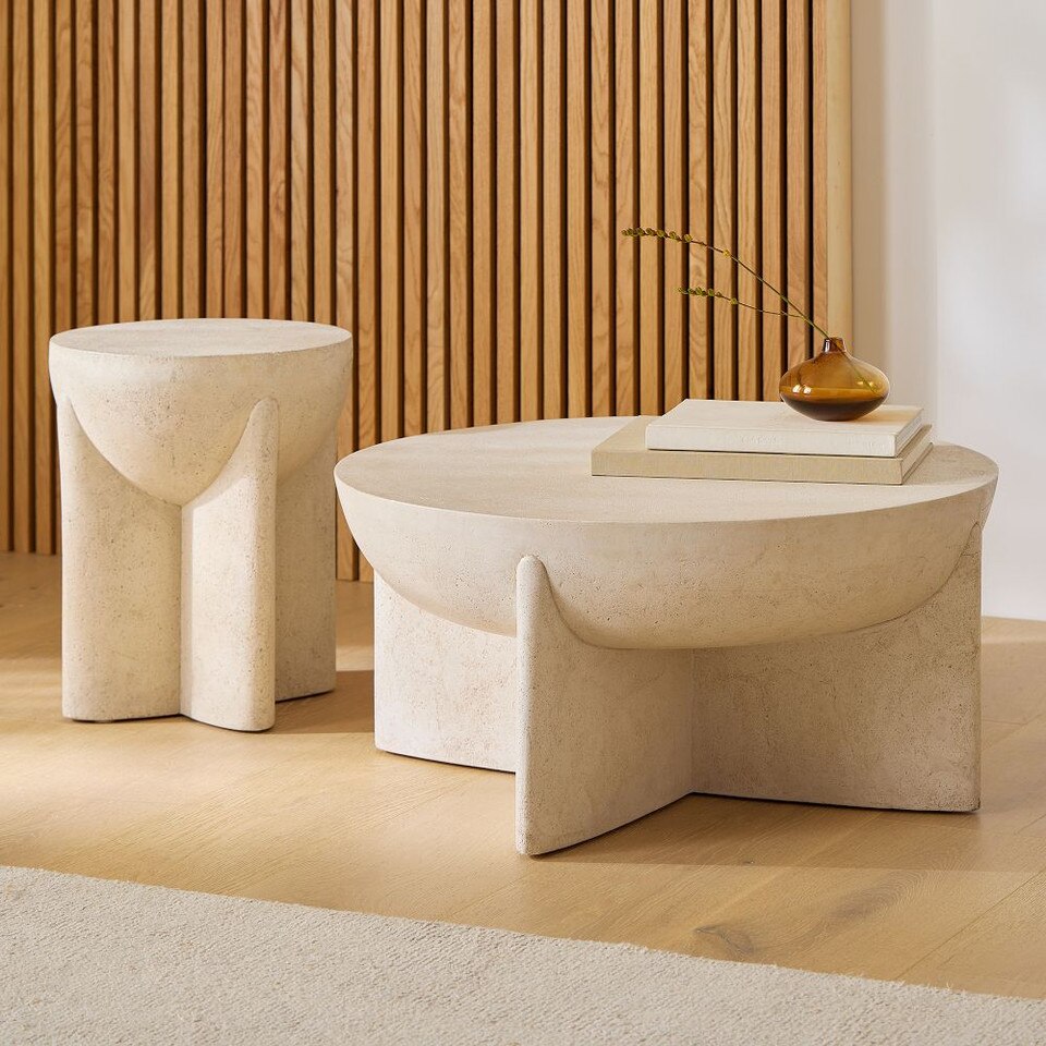 Monti Lava Stone Side Table (38 cm)