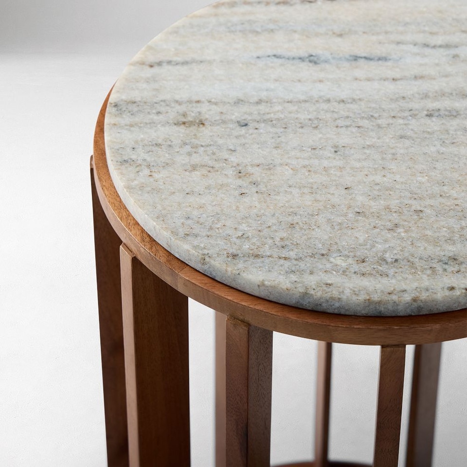 Ophelia Marble Drink Table (30 cm)