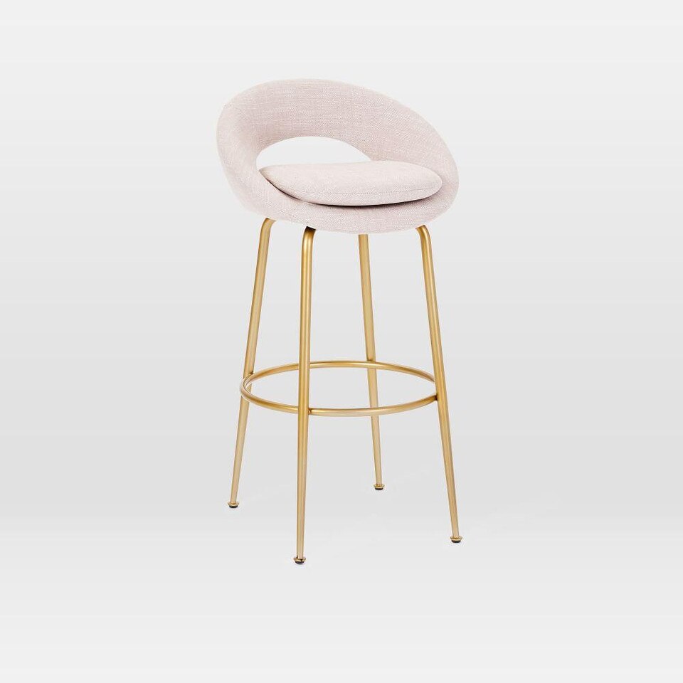 Orb Upholstered Bar + Counter Stools