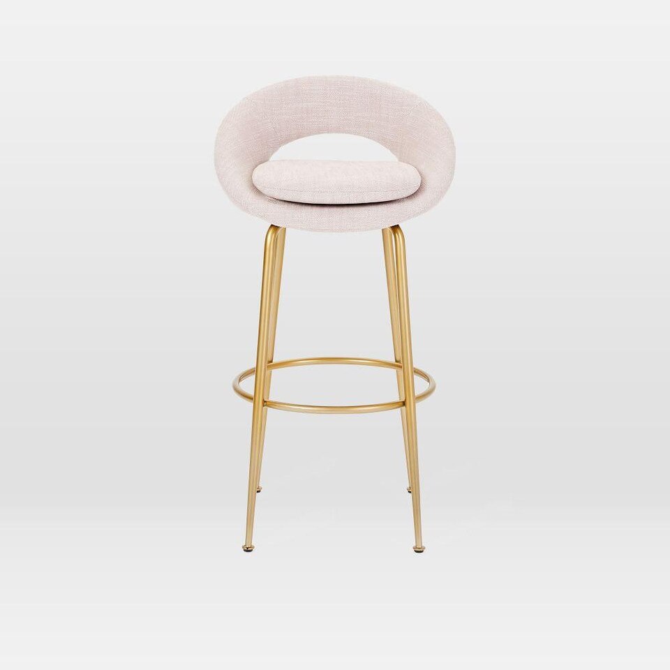 Orb Upholstered Bar + Counter Stools