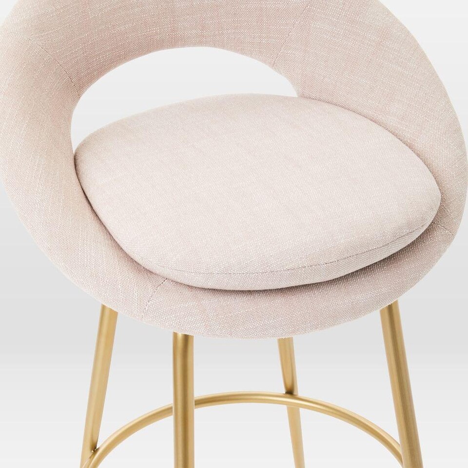 Orb Upholstered Bar + Counter Stools