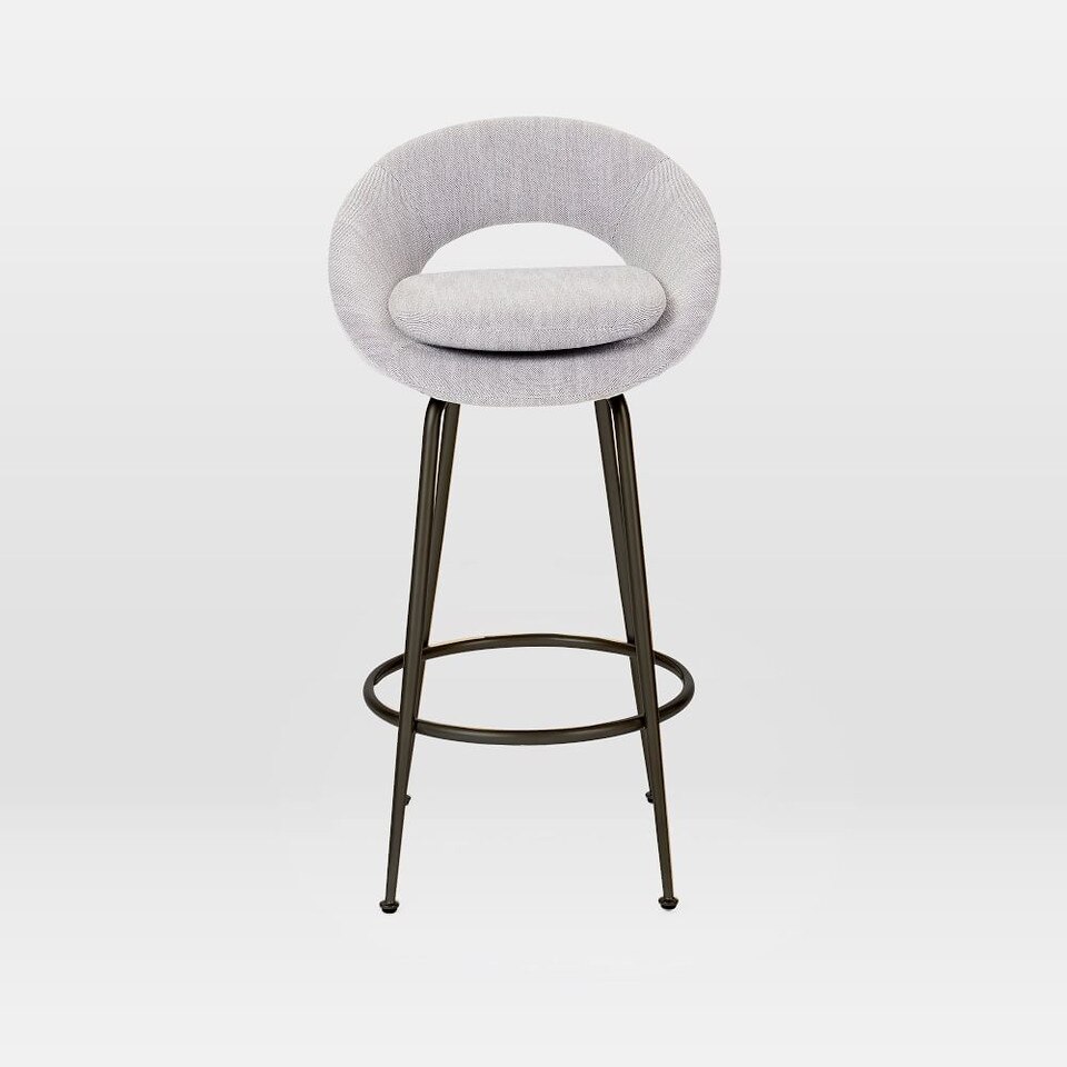 Orb Upholstered Bar + Counter Stools