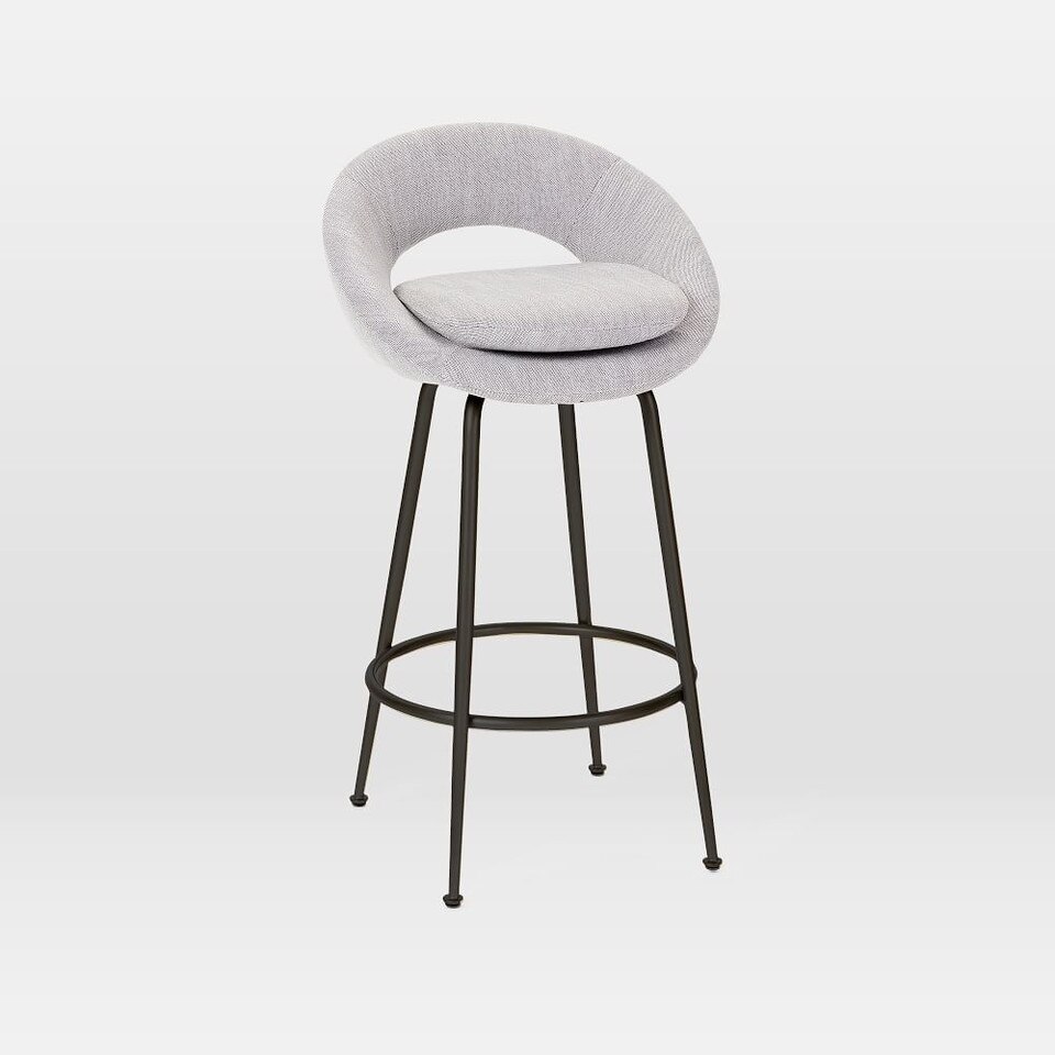 Orb Upholstered Bar + Counter Stools