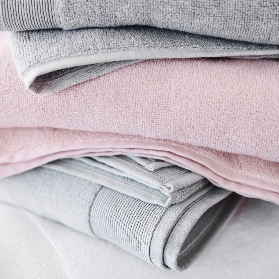 Organic Luxe Fibrosoft Towels Pink Blush West Elm