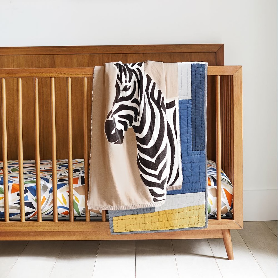 Organic MidCentury Safari Cot Fitted Sheet Multi West Elm Australia
