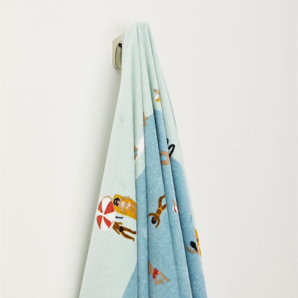 Organic Pool Scene Beach Towel