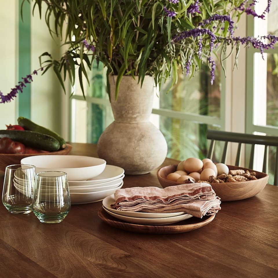 Organic Shaped Wood Serving Bowls