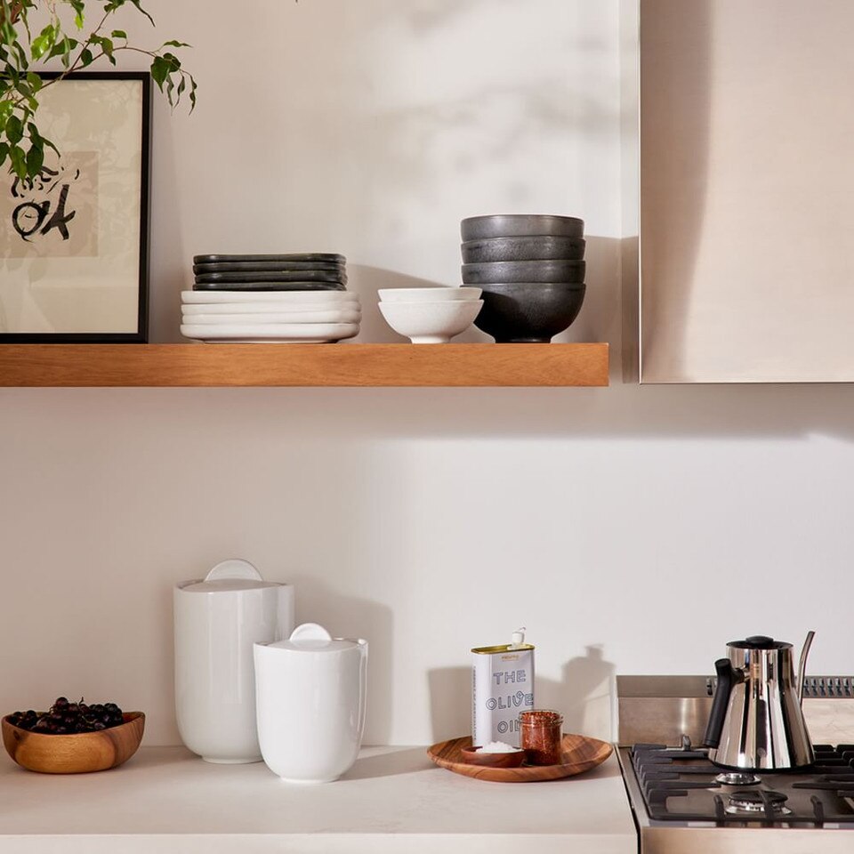 Organic Shaped Wood Serving Bowls