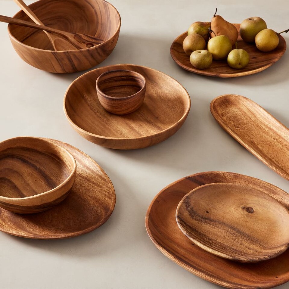 Organic Shaped Wood Serving Platters