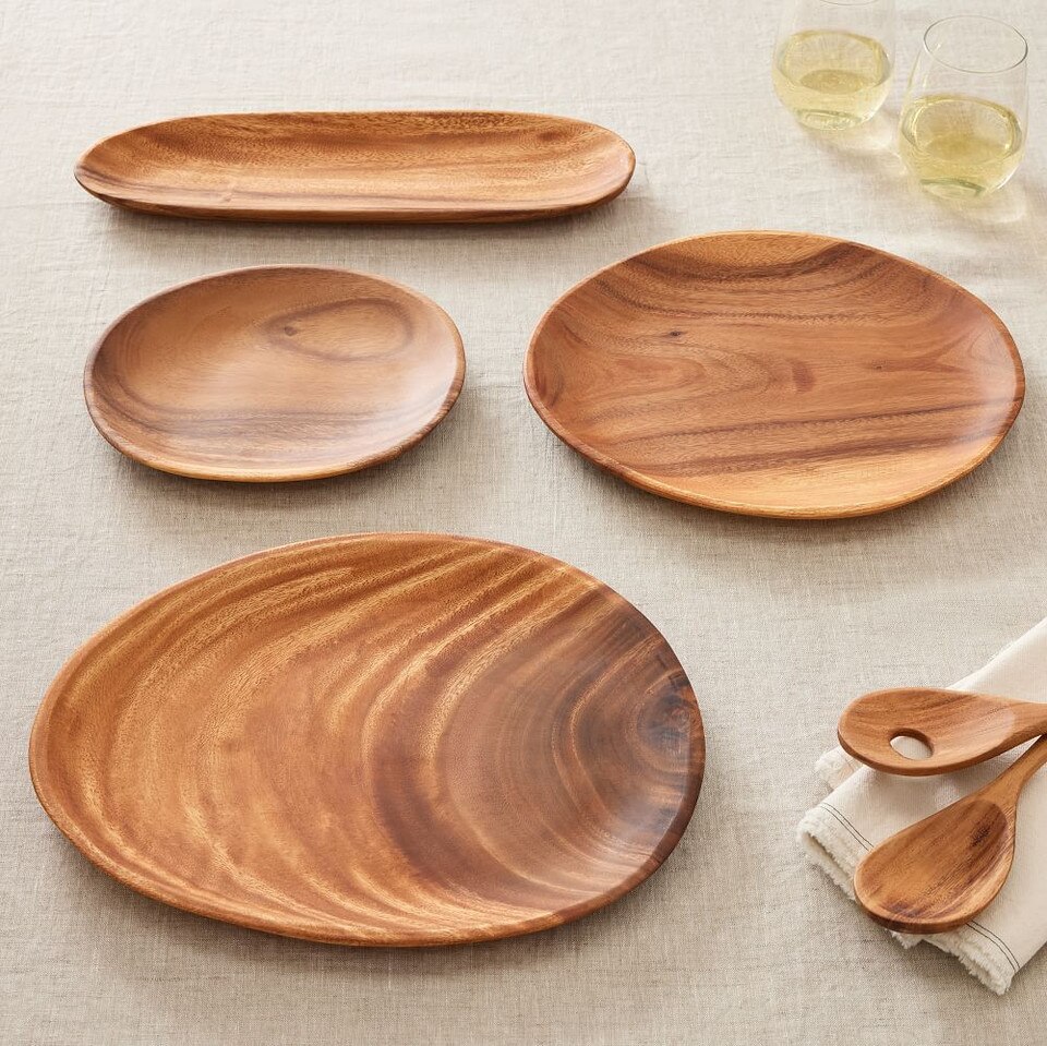 Organic Shaped Wood Serving Platters