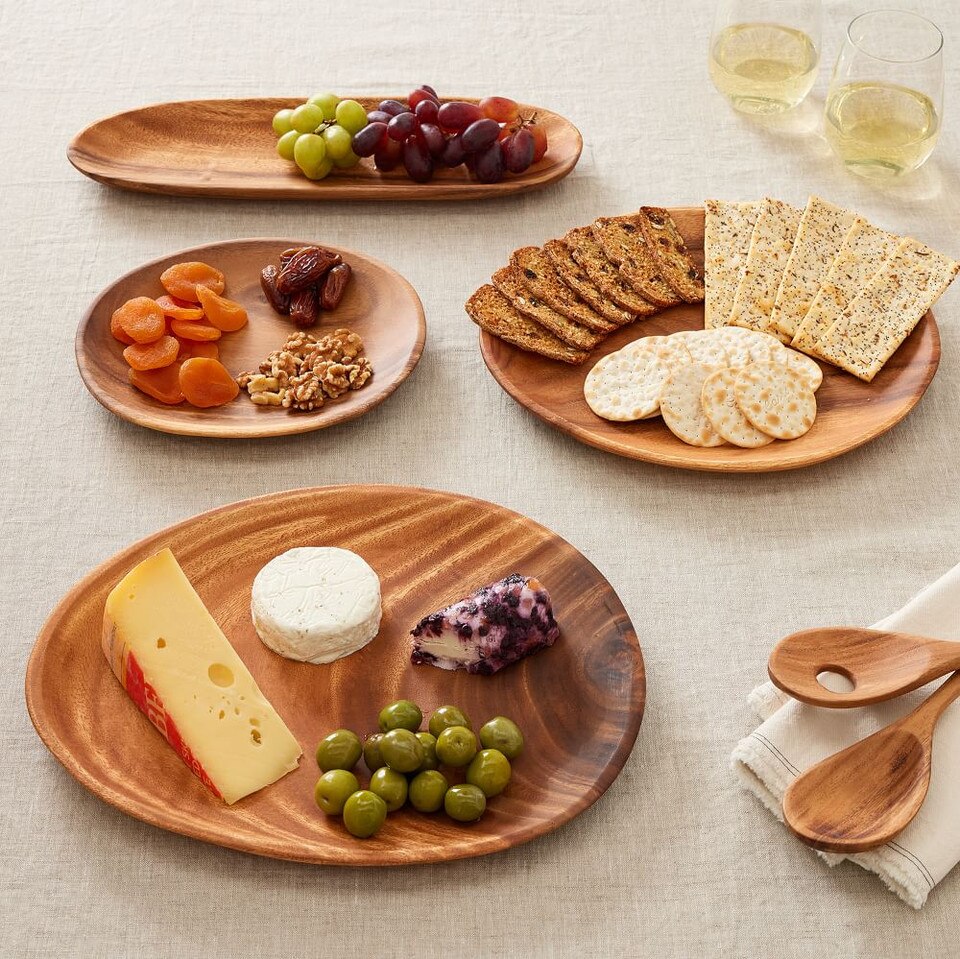 Organic Shaped Wood Serving Platters